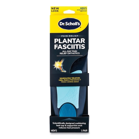 Dr. Scholls PlantarFasciitisAll-Day Pain Relief Orthotics for Men, Men Size 8 to 13, Blue, PR 87101886